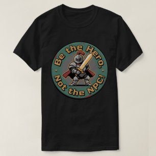 Camiseta Héroe de Pixel de Pie Firme – Insignia de Motivaci
