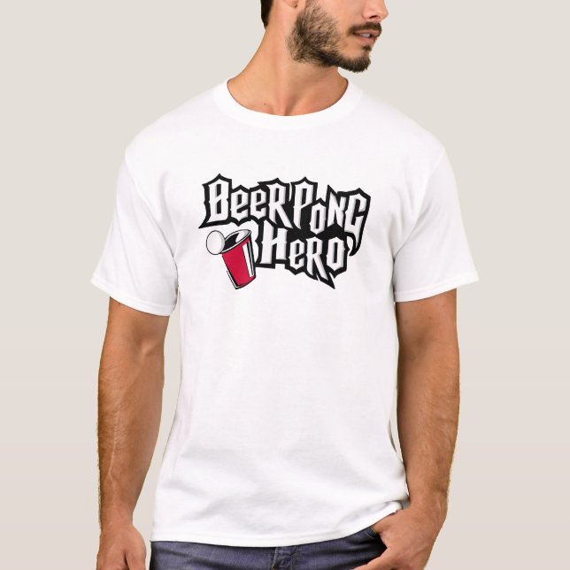 Camiseta ¡Héroe de Pong de la cerveza! (Anverso)