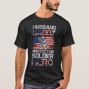 Camiseta Héroe de soldado de protección de papá de marido m