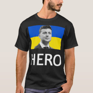 Camiseta Héroe de Zelensky, Bandera Ucraniana, Presidente V