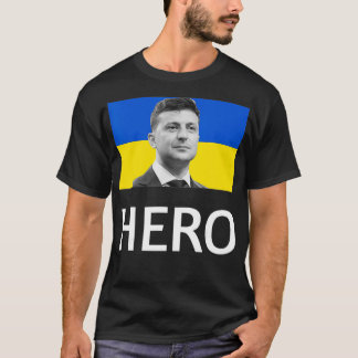 Camiseta Héroe de Zelensky, Bandera Ucraniana, Presidente V