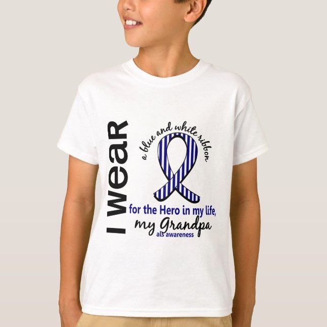 Camiseta Héroe del ALS en mi abuelo 4 de la vida (Anverso)