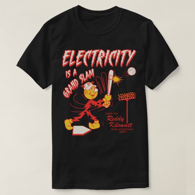 Camiseta Héroe del béisbol Reddy Kilowatt (Diseño del anverso)
