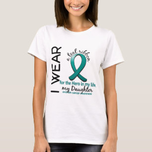 Camiseta Héroe del cáncer ovárico en mi hija 4 de la vid