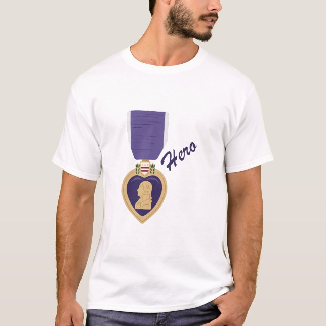 Camiseta Héroe del corazón púrpura (Anverso)