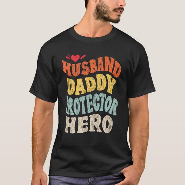 Camiseta Héroe del día del padre de papá marido de hombre (Anverso)