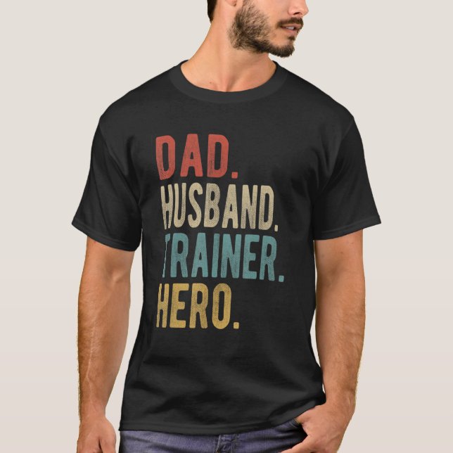 Camiseta Héroe del entrenador del marido de Mens Dad (Anverso)