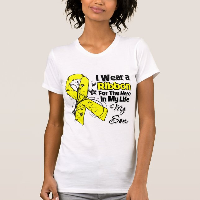 Camiseta Héroe del hijo en mi sarcoma de la vida (Anverso)