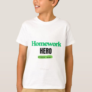 Camiseta Héroe del hogar: Tee en modo de estudiante
