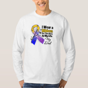 Camiseta Héroe del papá en mi cáncer de vejiga de la vid