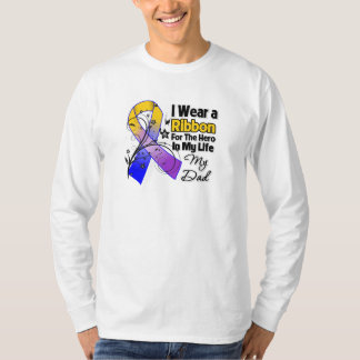 Camiseta Héroe del papá en mi cáncer de vejiga de la vida