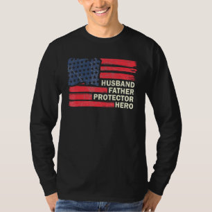 Camiseta Héroe del protector de los esposos masculinos - Dí