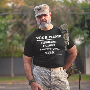 Camiseta Héroe del protector de padre de marido personaliza