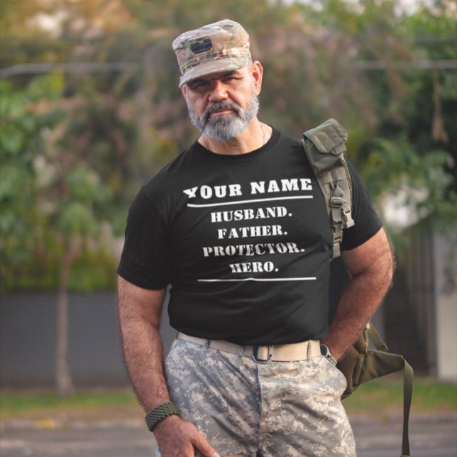 Camiseta Héroe del protector de padre de marido personaliza (Subido por el creador)