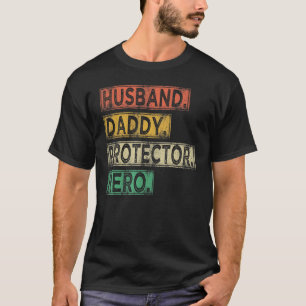 Camiseta Héroe del protector de papito del marido Colores d