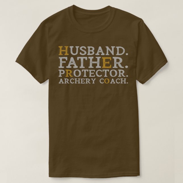 Camiseta Héroe divertido del entrenador de tiro al arco del (Diseño del anverso)
