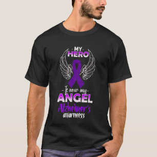 Camiseta Héroe es ahora la conciencia de mi ángel Alzheimer