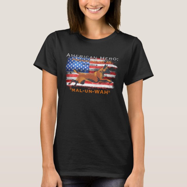 Camiseta Héroe estadounidense de Malinois de Bélgica (Anverso)