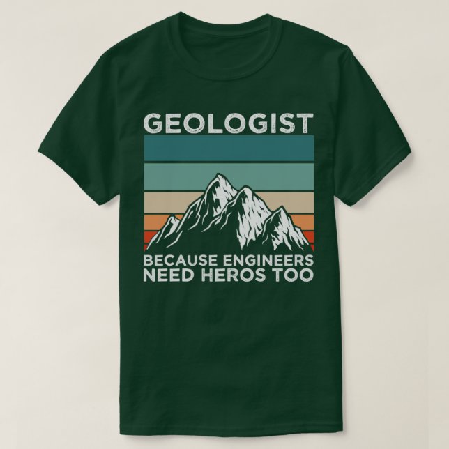 Camiseta Héroe Geólogo Para Ingenieros (Diseño del anverso)