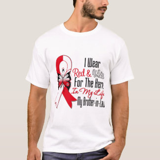 Camiseta Héroe oral de la cinta del cáncer mi cuñado