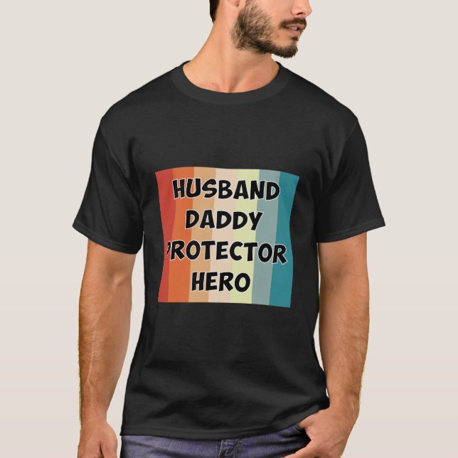 Camiseta Héroe protector de papá de marido (Anverso)