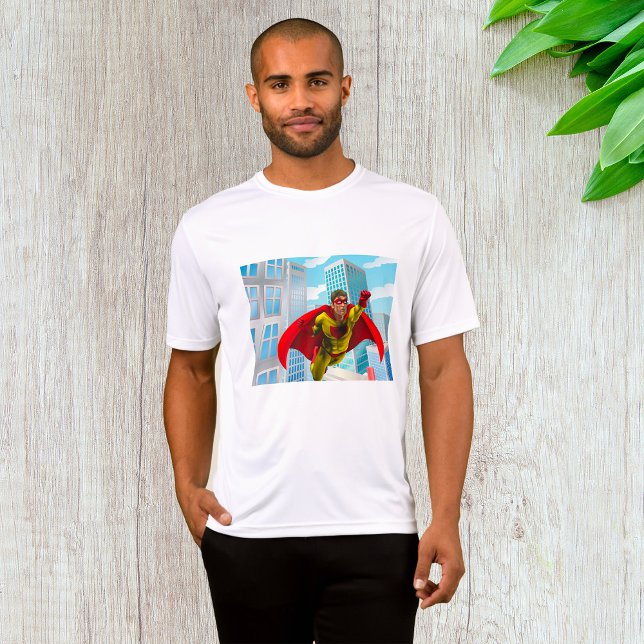 Camiseta Héroe rojo y amarillo estilo cómic de superhéroes  (Subido por el creador)