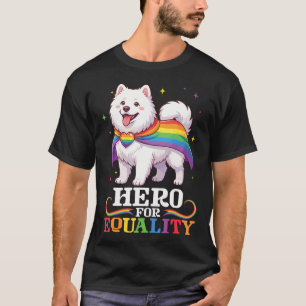 Camiseta Héroe Samoyedo por la Igualdad Perro Orgullo Arcoí