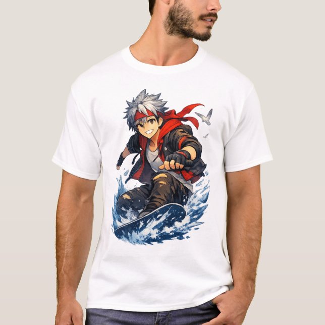 Camiseta Héroe Surfista Aqua Blaze (Anverso)