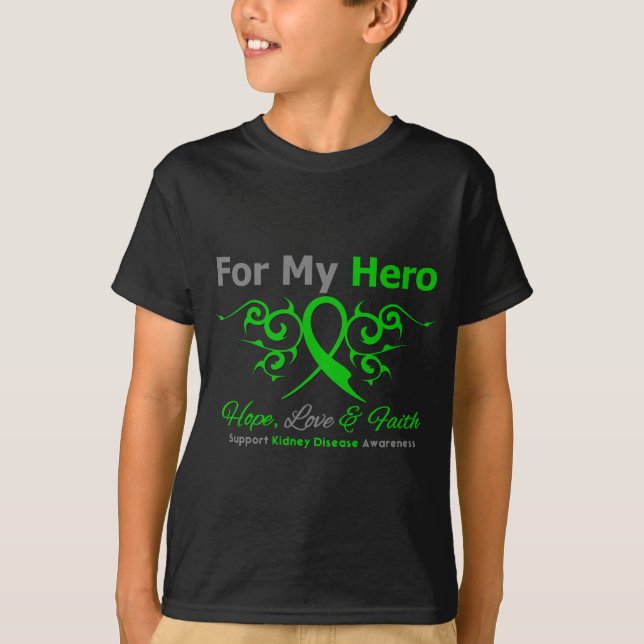 Camiseta Héroe tribal de la cinta de la enfermedad de riñón (Anverso)