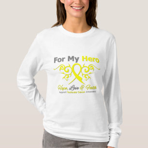 Camiseta Héroe tribal de la cinta del cáncer testicular
