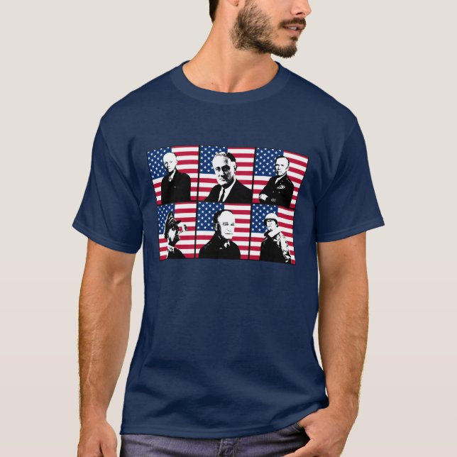 Camiseta Héroes americanos de WW2 (Anverso)