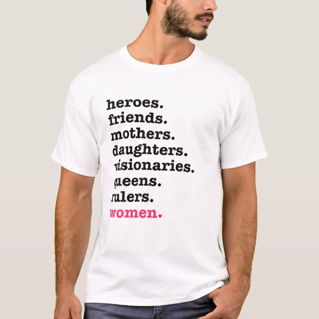 Camiseta Héroes amigos madres hijas Día de la Mujer (Anverso)