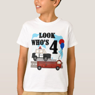 Camiseta Héroes cotidianos por cuarto cumpleaños