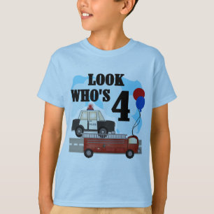 Camiseta Héroes cotidianos por cuarto cumpleaños