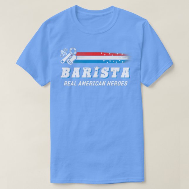 Camiseta Héroes de América Real de Barista (Diseño del anverso)