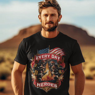Camiseta Héroes de bomberos diarios