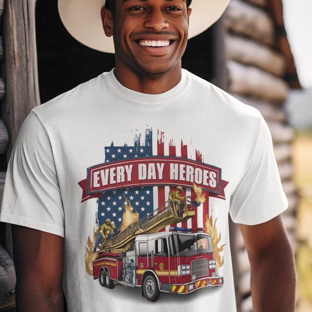 Camiseta Héroes de camiones de bomberos (Subido por el creador)