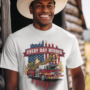 Camiseta Héroes de camiones de bomberos