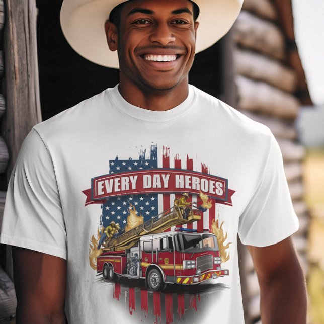 Camiseta Héroes de camiones de bomberos (Subido por el creador)