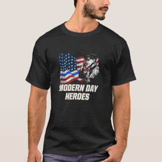 Camiseta Héroes de la época moderna Oficial de policía Resp