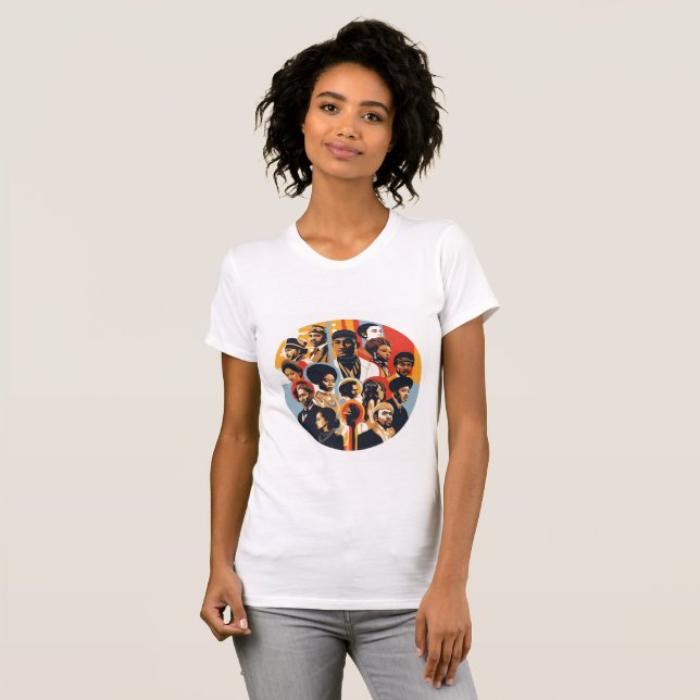 Camiseta Héroes de la historia negra (Anverso completo)
