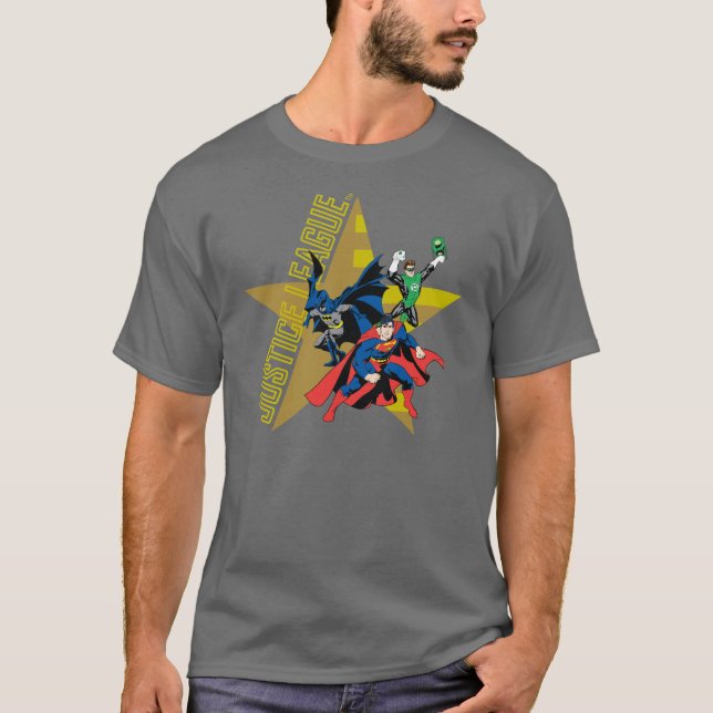 Camiseta Héroes de la Liga de la Justicia (Anverso)