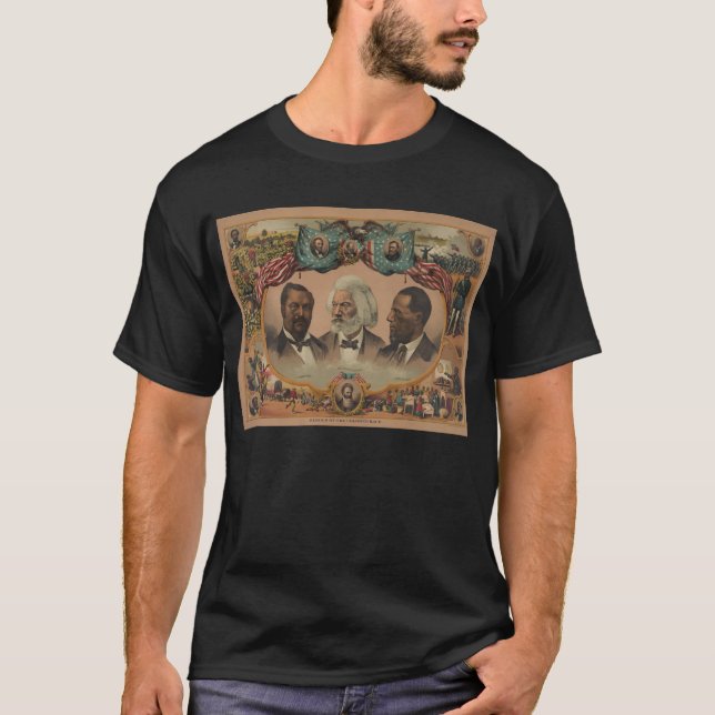 Camiseta Héroes de la raza coloreada Frederick 1881 (Anverso)