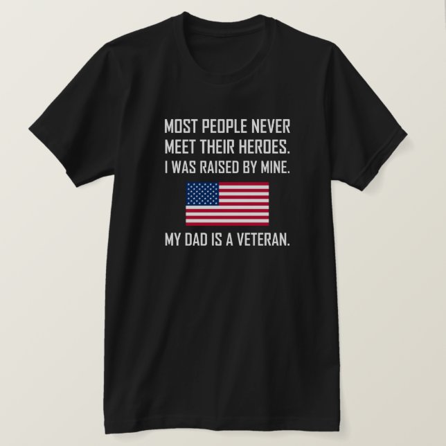 Camiseta Héroes de la reunión mi papá un veterano (Anverso del diseño)