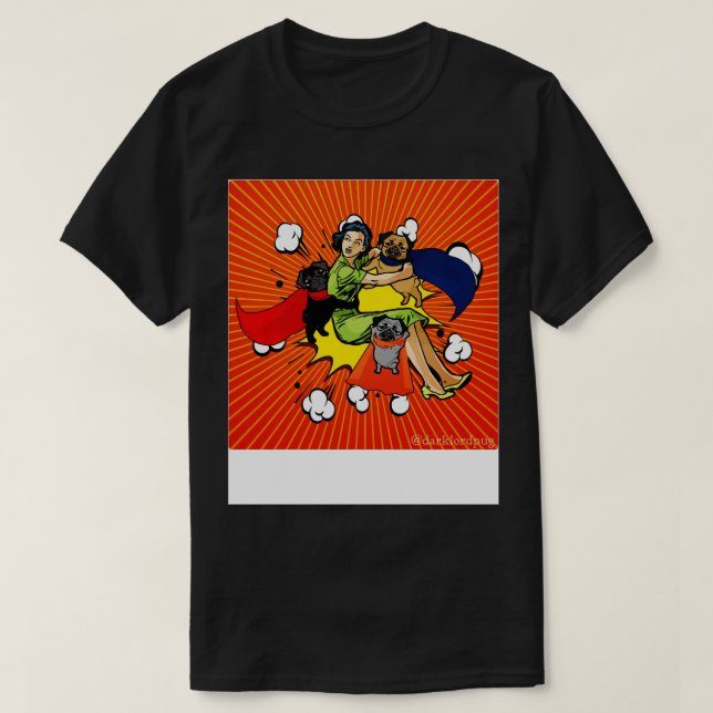 Camiseta Héroes de Pug (Diseño del anverso)
