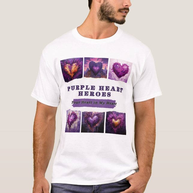 Camiseta Héroes del Corazón Púrpura (Anverso)
