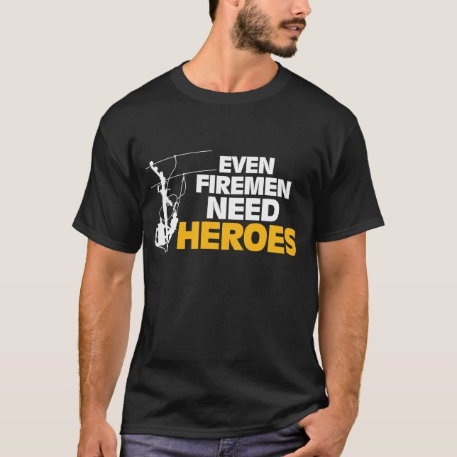 Camiseta Héroes divertidos de la necesidad de los bomberos (Anverso)