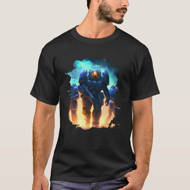 Camiseta Héroes en el espacio de los increíbles Marines Esp (Anverso)
