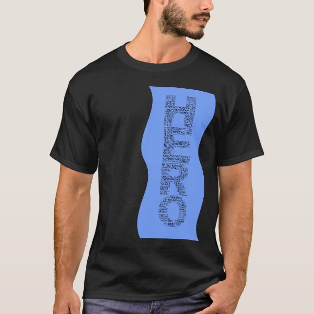 Camiseta Héroes en la lucha contra el cáncer (negro en (Anverso)
