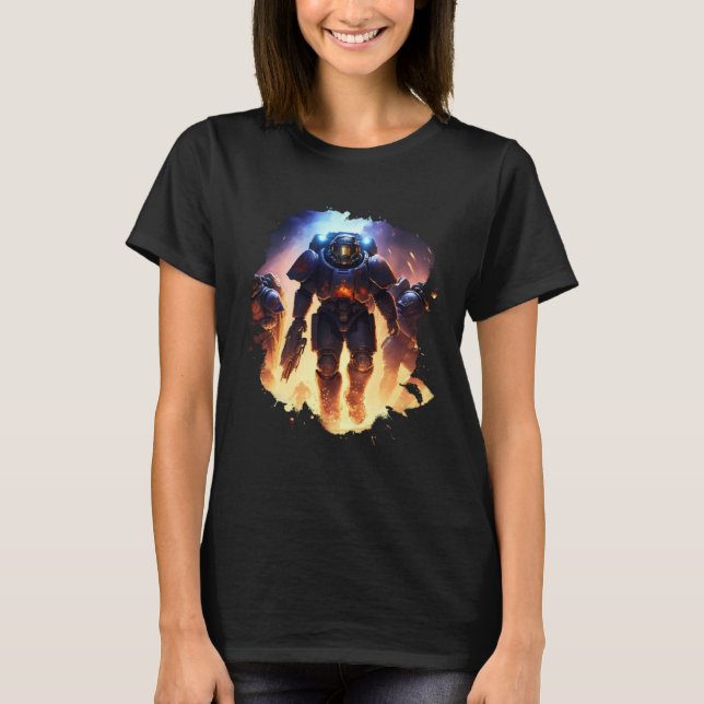 Camiseta Heroes in space the amazing Space Marines (Anverso)